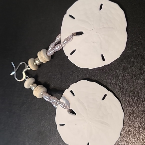 Artisan San Francisco Jewelry - EARRINGS SAND DOLLARS/PEARLS